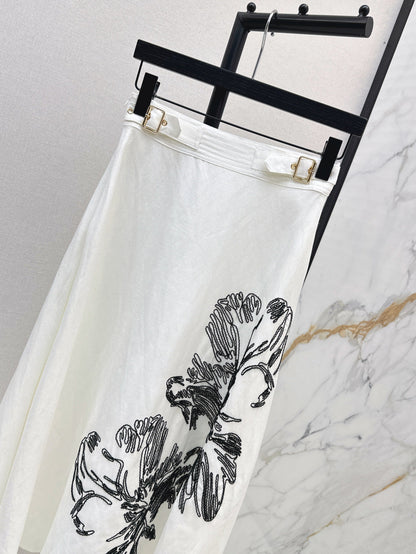 25ss embroidered skirt