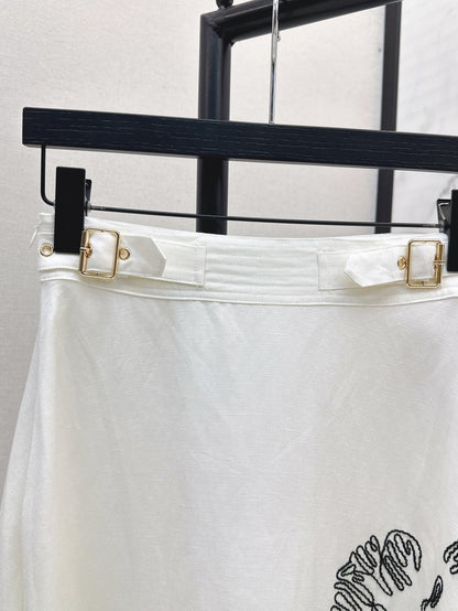 25ss embroidered skirt