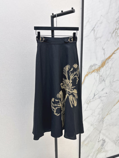 25ss embroidered skirt