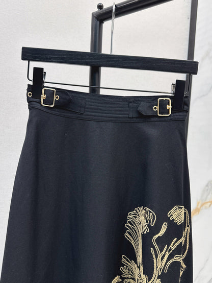 25ss embroidered skirt