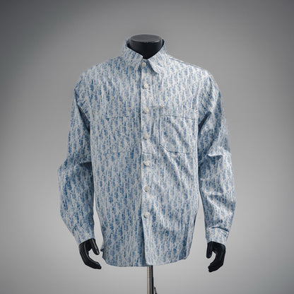 22ss printed denim shirt