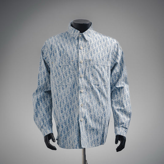 22ss printed denim shirt