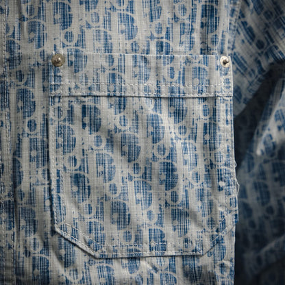 22ss printed denim shirt